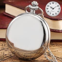 Antique Stylish Simple Vintage Smooth Double Cover Quartz Pocket Watch with 80cm Necklace Chain Unisex Pendant Clock Timepiece