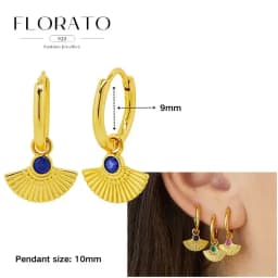 925 Sterling Silver ear needles Animal Butterfly/Elephant/Shell Pendant Hoop Earrings For Women Fashion Jewelry Accessories