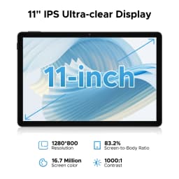 DOOGEE U11 Android 16 Tablet 11'' Ultra-clear 90Hz Display 4GB RAM 128GB ROM 8580mAh Battery Dual Speaker Supports Widevine L1