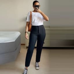 HXAO balck Flared Pants women's pants elegant Urban High Waist slim Tailoring pants for woman fashion Office Wear Woman Trousers