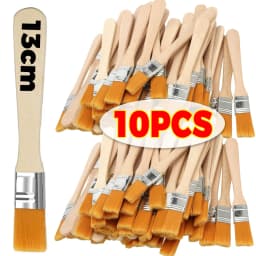 Paint Brushes Wooden Handle Nylon Bristle Paint Brush Set for Oil Painting Dusting Cleaning Edge Trim Painting Brushes Hand Tool