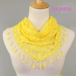 Fashion Solid Triangle Veil Scarf Women Polyester Jacquard Rose Shawl Wedding Turban