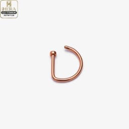 1/10PCS ASTM F136 Titanium Fake Nose Ring Hoop Non Piercing D Shape Nostril Lip Septum Earring Body Jewelry Kit