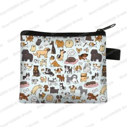 Cute Pug Dog Pattern Coin Purses Women Lovely Pet Animal Mini Wallet Ladies Key Credit Card Bag Small Lipstick Bags Gift