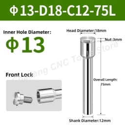 Saw Milling Cutter Slitting Saw Arbor Blade Holder CNC Slotting Machining Metal Cutting Tool Front Rear Lock 5 6 8 10 13mm