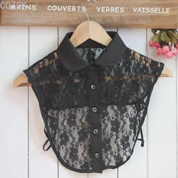 Female Lace Detachable Collar Vintage Solid Fake Collar Lapel Blouse Top Adjustable Women Clothes Ladies False Collar
