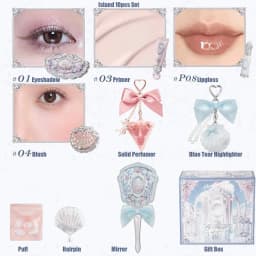 Flower Knows Shells Pearl Eyeshadow Essence Lip Honey Blush Cheek Makeup Front Ocean Gift Box Makeup Kit Full Professional