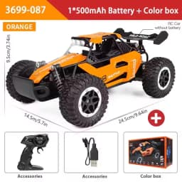 1:16 Scale Remote Control Monster Truck High Speeds 20KMH Off-Road RC Car with LED Lights for Adults Kids Durable Gift Ready for