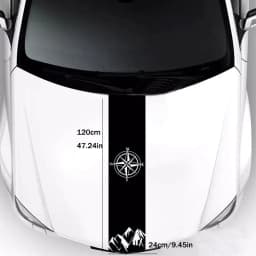 1pc Hood Car Sticker Personalized Stripe Stickers Auto Modified Body Sticker Car Accessories Decoration Covering Film