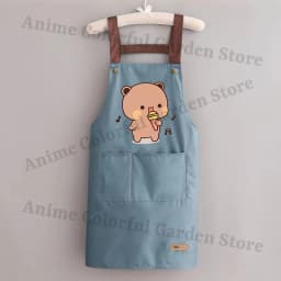 Bubu Dudu Kitchen Waterproof Oil Resistant Apron for Men Women Anime Fashion Aprons Cooking Solid Color Hotel Work Clothes Gifts