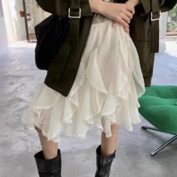 Spring Summer Autumn Elastic High Waist Cake Skirts Irregular Lace Patchwork Skirt for Women Tulle Skirt Chiffon Layered Skirts