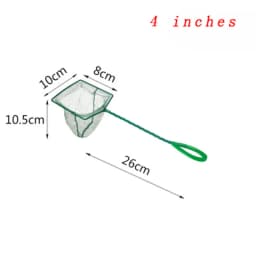 Large 3-12 Inches Fish Net Long Handle Square Aquarium Accessories Betta Shrimp Net Fishing Net Fish Tank Cleaning Tools