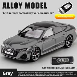 1: 18 RS7 Sport Remote Key Edition Super Run Sound and Light Alloy Model Advanced Children's Toy Birthday Gift Decoration