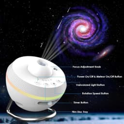 Planetarium Galaxy Projector 13 in 1 Star Light Projector Starry Sleep Night Light with Dynamic Meteors 360° Rotating Nebula