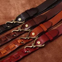 Men's Full Grain Leather Belts for Men Cowhide Male Belt Genuine Leather Copper Hook Buckle Luxury Brand Designer Waist Strap