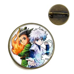 Anime Hunter x Hunter Hisoka Testing Glass Dome Pin Badge Cosplay Kurapika Killua Zoldyck GON·FREECSS Number Brooch Gift