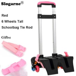Kids Backpack Pull Rod Trolley Wheels Children School Bag Accessories Tie Rod Stator Students Climb Stairs 6 Wheels Bags Parts
