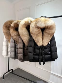 Lagabogy 2025 Top Quality Winter White Goose Down Jacket Women Coat Natural Silver Fox Fur Hooded Thick Female Waterproof Parkas