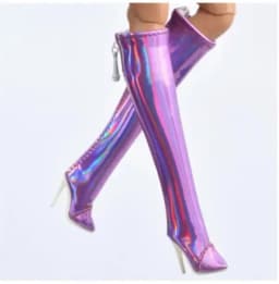 Doll toy Long shoes high quality fit for your FR2 FR6.0 Nuface boots Mirror matte true zipper F6