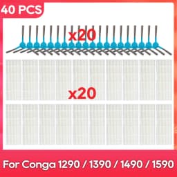 Fit For ( Conga 1290 / 1390 / 1490 / 1590 ) Hepa Filter Side Brush Robot Vacuums Spare Part Replacement Accessory