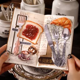 10sheets/1lot Kawaii Scrapbook Stickers Classical tableware Scrapbooking Supplies Planner Decorative Craft Stationery Sticker