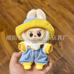 For Labubu Doll Clothes Hu Die Knot Skirt Set Labubu Idol V1 V2 Dolls Clothing Accessories 15/17cm Plush Doll Universal