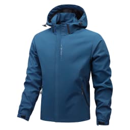 2025 Men's Casual Waterproof Windbreaker Jacket Full Zip Up Hooded Shell Outdoor Hiking Coat For Autumn Plus Size