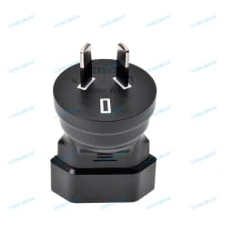 IEC Type I Australia New Zealand China Plug Adapter, Ultra Compact Light Weight - AU 2Pin to EU Type C 4.0 Travel Adaptor Plug
