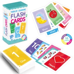 58PCS Baby Flash Cards Montessori Didactic Material Words Letter Number Learn Cards Color Shape Cognition Educational Parish Toy