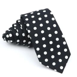 Cotton Men's Dots Neck Tie Classic Skinny Tie For Men Red Pink Black White Wedding Party Fashion Casual Man Business Cravat Gift