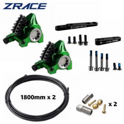 ZRACE XG Flat Mount Caliper, Road Hydraulic Brake, ICE-TECH Pads, BMX Raceing, Full CNC Lightweight