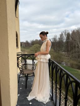 Kyoto Customized Off-white Halter Neck A-Line Wedding Dresses Tiered Zip Back vestidos de noche Floor-Length robe de mariée 2026