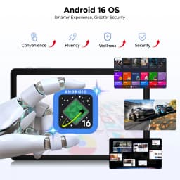 POCKAM P10 Tablet 10.1 "Tablet PC Display 48GB RAM(8GB + 40GB) 128GB ROM 7000mAh Unisoc T310 Android 16 Gemini AI Widevine L1