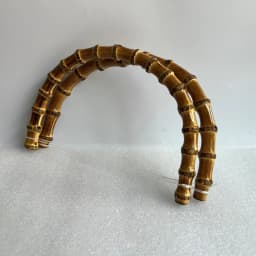 Outside 25X14 cm Large Size Thickness 1.2-1.5 cm Genuine Handmade Bamboo Bag Handle Obag Hanger Frame Rattan Purse Handles Parts