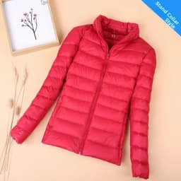 Autumn Winter New Arrival Women's Light down Cotton Jacket Short Hooded Stand Collar plus Size Slim Fit Outerwear Coat