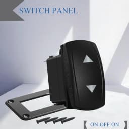 Waterproof 12V/24V 7-Pin DPDT Reverse Polarity Rocker Switch Blue LED Latching/Momentary On-Off-On for DC Linear Actuators Motor