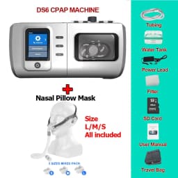 Resoxy DS6 Auto CPAP Machine Automatic Pressure Adjustment Device For Sleep Heated 28dB Low Noise with SD-card For Home Travel