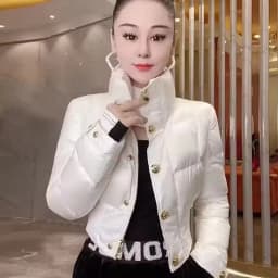 Korean Down Cotton Jacket Women 2025 New Winter Loose Stand-up Collar Casual Short Waterproof Parka Outwear Ladies Warm Overcoat