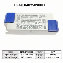 LiFud LED Driver 8W-60W High PF Transformer LF-GIRxxxYM YS Series 350mA 800mA 900mA 1000mA 1300mA 1400mA 1500mA