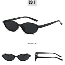 Retro Oval Frame Sunglasses Fashion Personalized Trendy Small Frame Sunglasses Punk Cat Eyes Sunshade Sun Protection Glasses