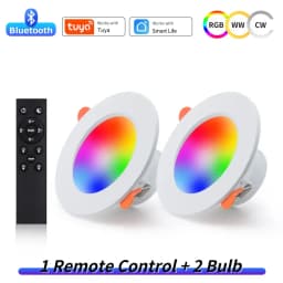 Tuya Smart LED Downlight 220V 10W Bluetooth RGB Dimmable Ceiling Lamp RF 2.4G Remote Smart Life APP Control Bedroom Living Room