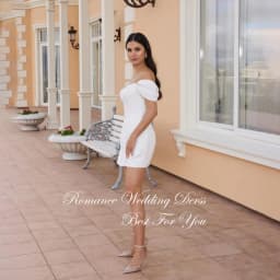 Elegant Pleat Mini Sheath Wedding Dresses Off The Shoulder Boat-Neck Satin Open Back Bridal Gown Vestidos De Novia Customized