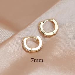 Rainbow CZ Huggies Hoop Earrings Girl Tiny Rings Cartilage Small Helix Piercing Tragus Conch Earlobe Circle Men Hoops Arete