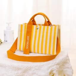 New Sle Casual Canvas Tote Bag Waterproof Commuter Crossbody Bag Faionable Striped Large Capaci Handbag for Youth