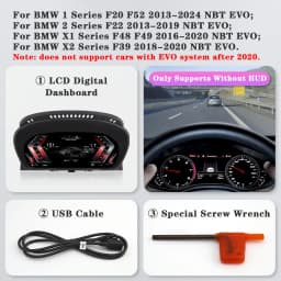 AUTOTOP 11" Car Digital Dashboard for BMW 1 2 Series F20 F52 F22 X1 F48 F49 X2 F39 F45 Aftermarket Digital Instrument Cluster