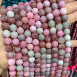 6 8 10MM Natural Stone Jade Chalcedony Round Multicolors Loose Beads For Jewelry Making Diy Charm Bracelets Necklace Accessories