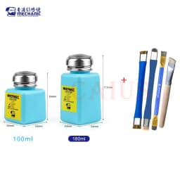 MECHANIC TZ01 Liquid Alcohol Bottle Press Pumping ESD Fluid Dispenser Metal Cap Plastic Container for PCB Motherboard Clean tool