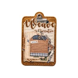 Journal GO 15pcs Vintage Woven Style Stickers, Embossed Hard Card Tags & Labels for Scrapbooking, Journaling, Planners & Crafts