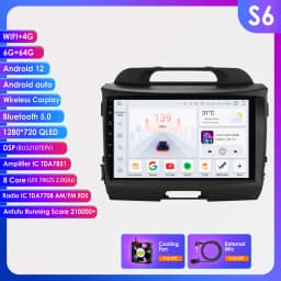 Hizpo 2 Din Android Auto Radio For KIA Sportage 3 2010-2016 2015 Carplay 4G Car Multimedia GPS 2din Autoradio WIFI RDS DSP 4G BT