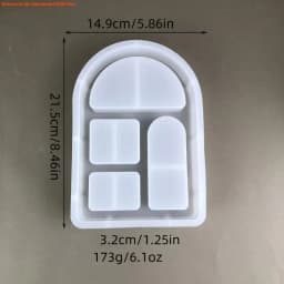E06E Innovative Arched House Silicone Moulds For Casting Mini House Christmas Decorations And Creative Resin Crafts